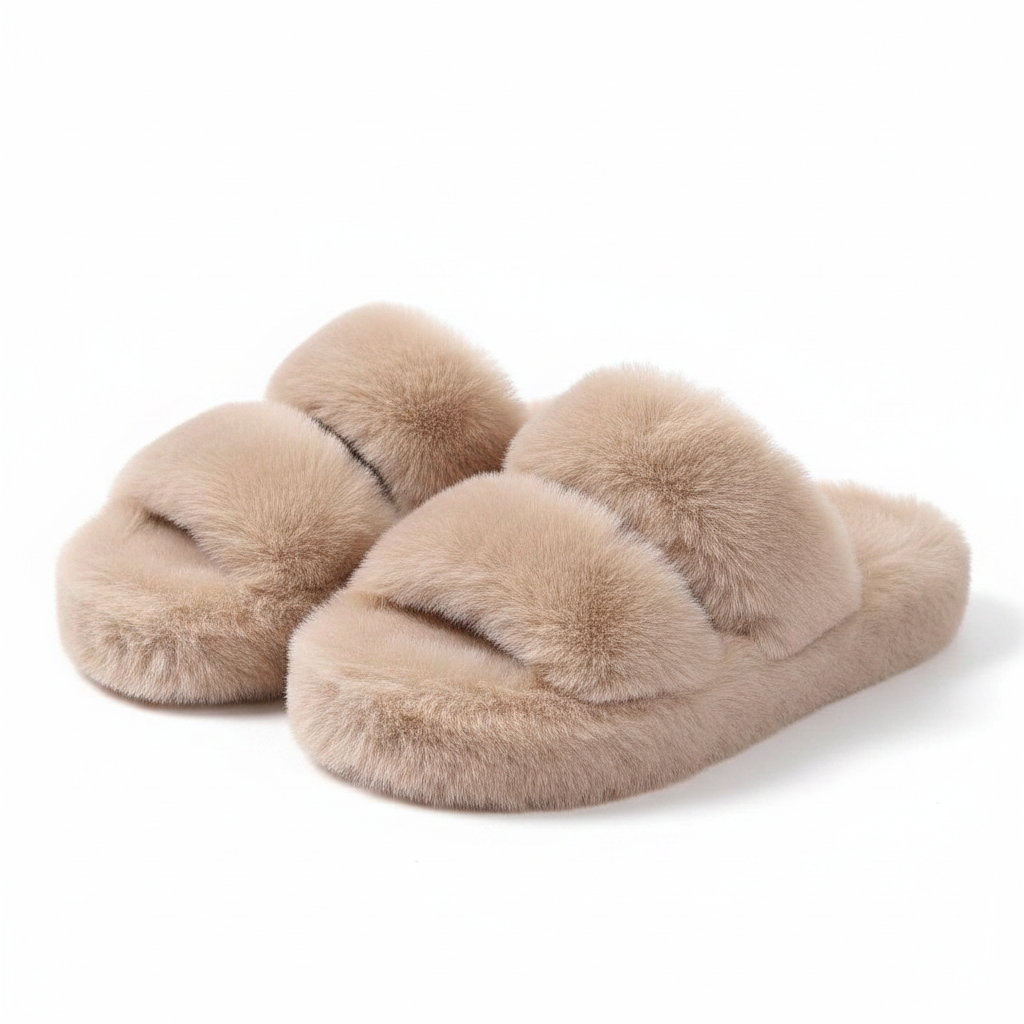 Plain Color Minimalist Fluffy Slippers