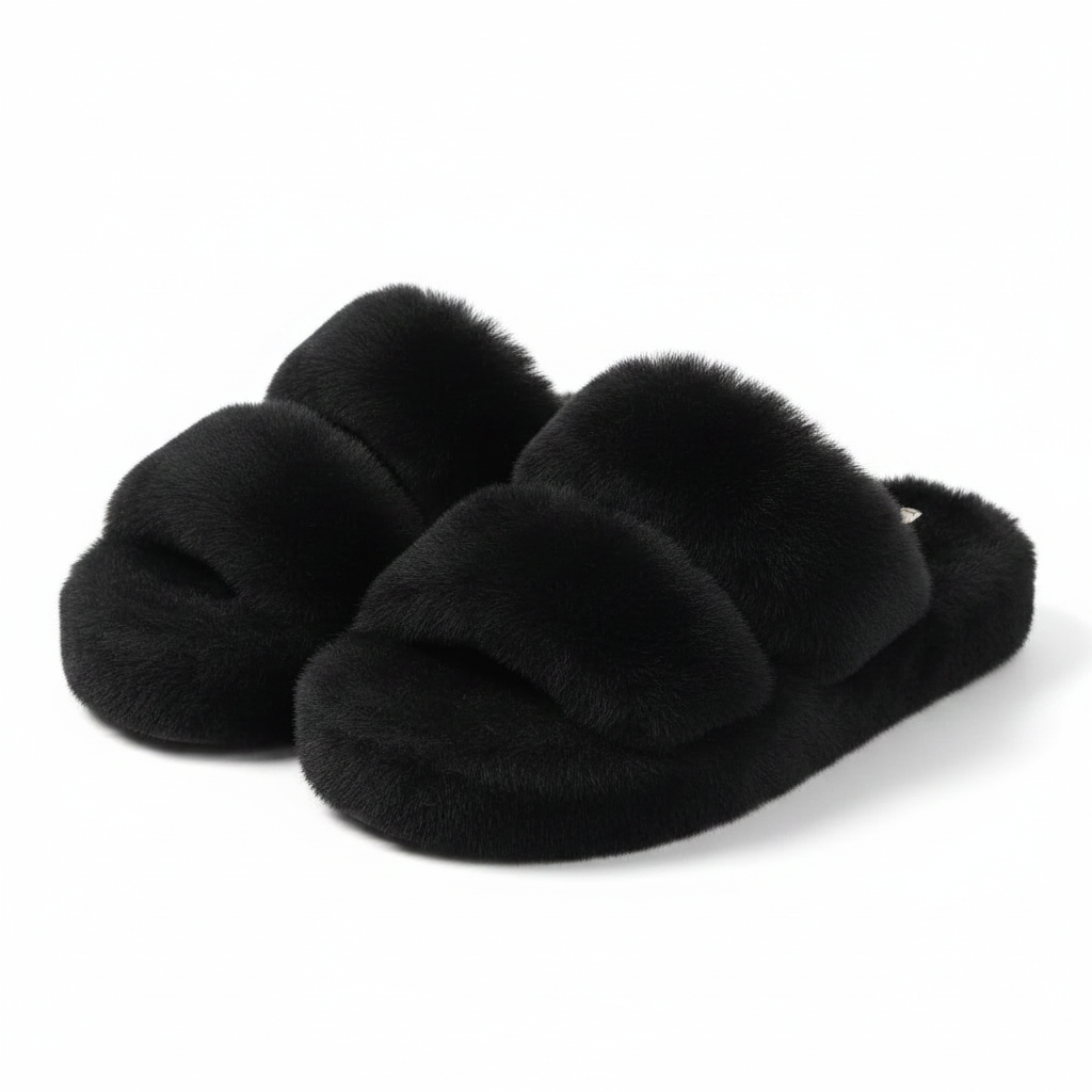 Plain Color Minimalist Fluffy Slippers