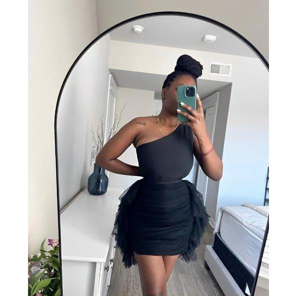 Floral Short Sleeve Off The Shoulder Mini Dress