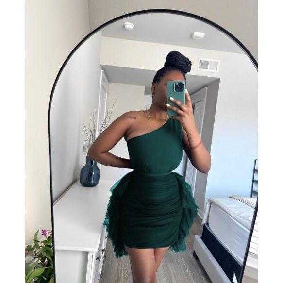 Floral Short Sleeve Off The Shoulder Mini Dress