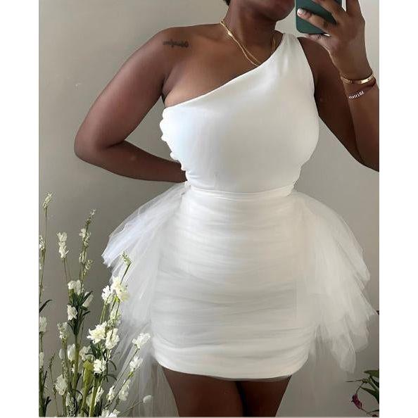 Floral Short Sleeve Off The Shoulder Mini Dress