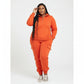 Sleeve Knit Top & Elastic Waist Pant Two Piece Tracksuit Set