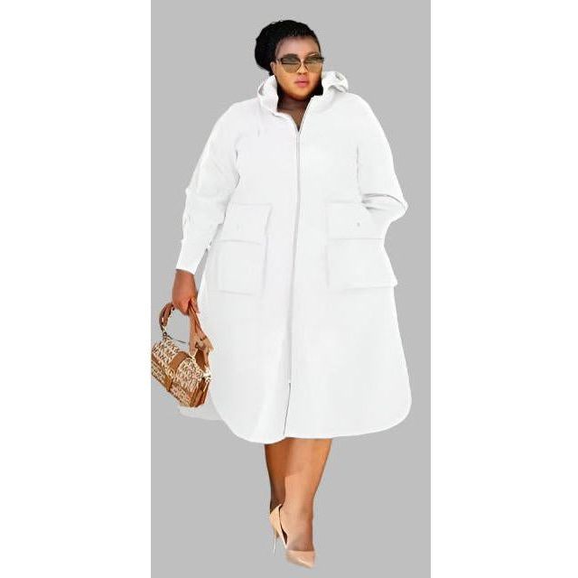 Hooded Long Sleeve Knitted Sleeves Patchwork Casual Jacket