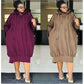 Plus Size Stylish Hooded Midi Dress