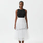 Mesh Tulle Layered Pleated Elegant Maxi Skirt