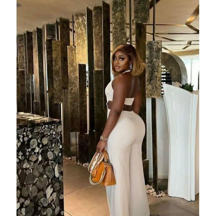 Sexy V-Neck Palazzo Jumpsuit.