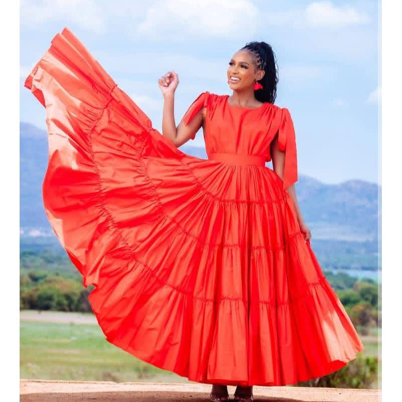 Pleated Vintage Short Sleeve High Waist A-Line Maxi Dress