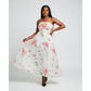 Strapless Floral Maxi Dress