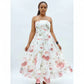 Strapless Floral Maxi Dress