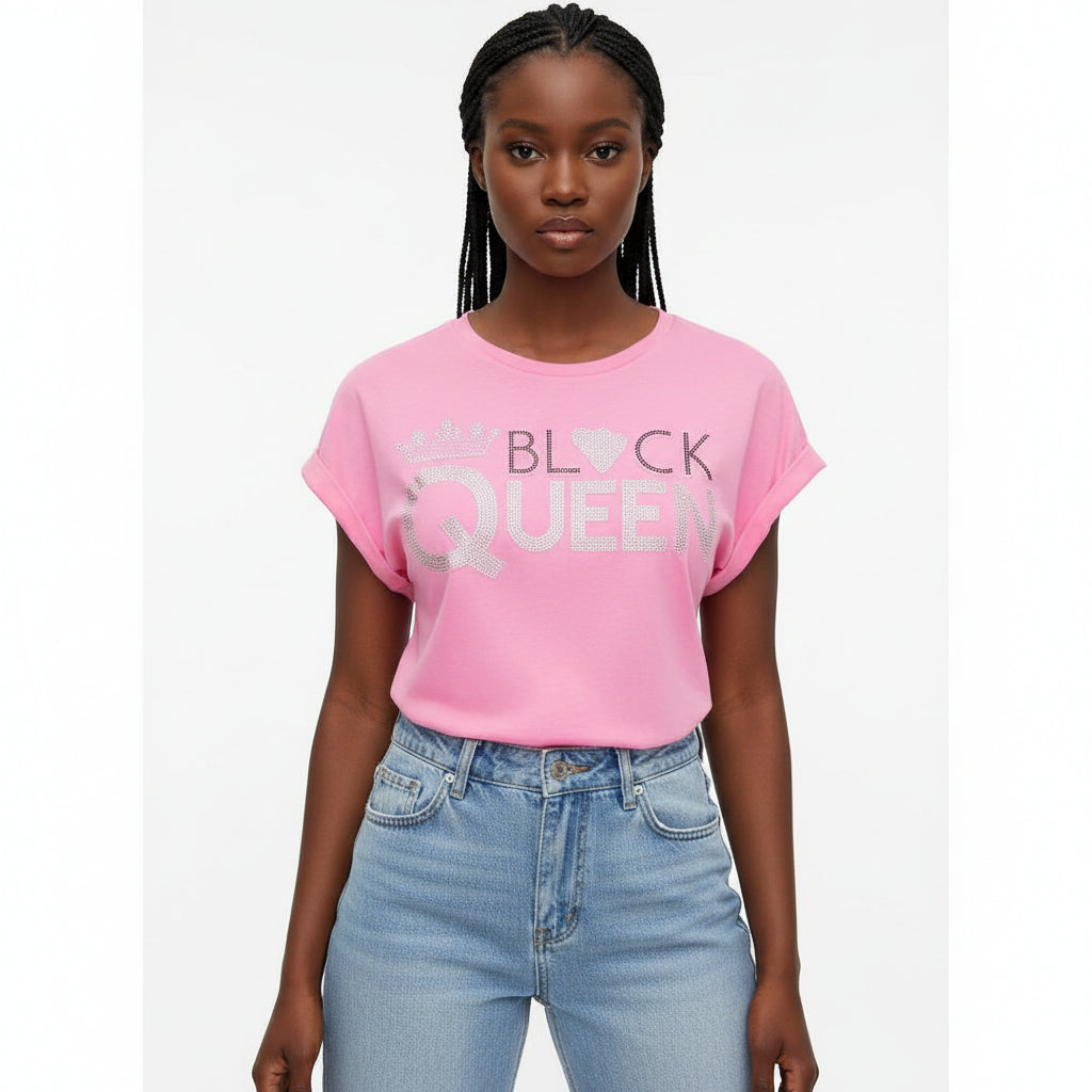 Black Queen Short Sleeve Cotton T-shirt