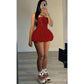 Cute Spaghetti Strap Backless Bandage Slim Mini Dresses .