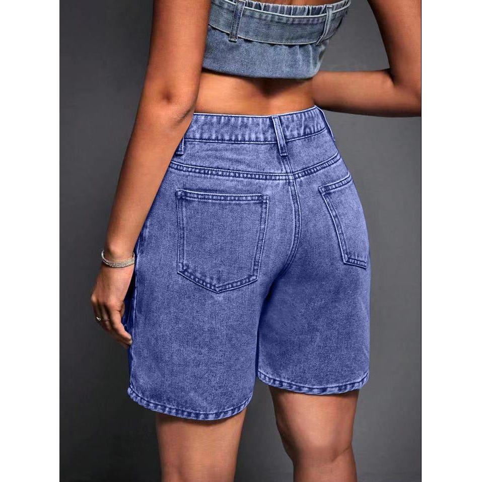 Women's Cargo Denim Shorts