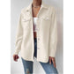 Women's Textured Flap Pocket Buttoned Jacket