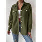 Women's Textured Flap Pocket Buttoned Jacket