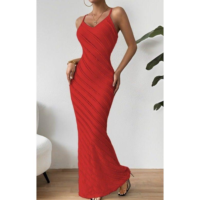 Halter Neck Women's Knitted Mermaid Maxi Dress