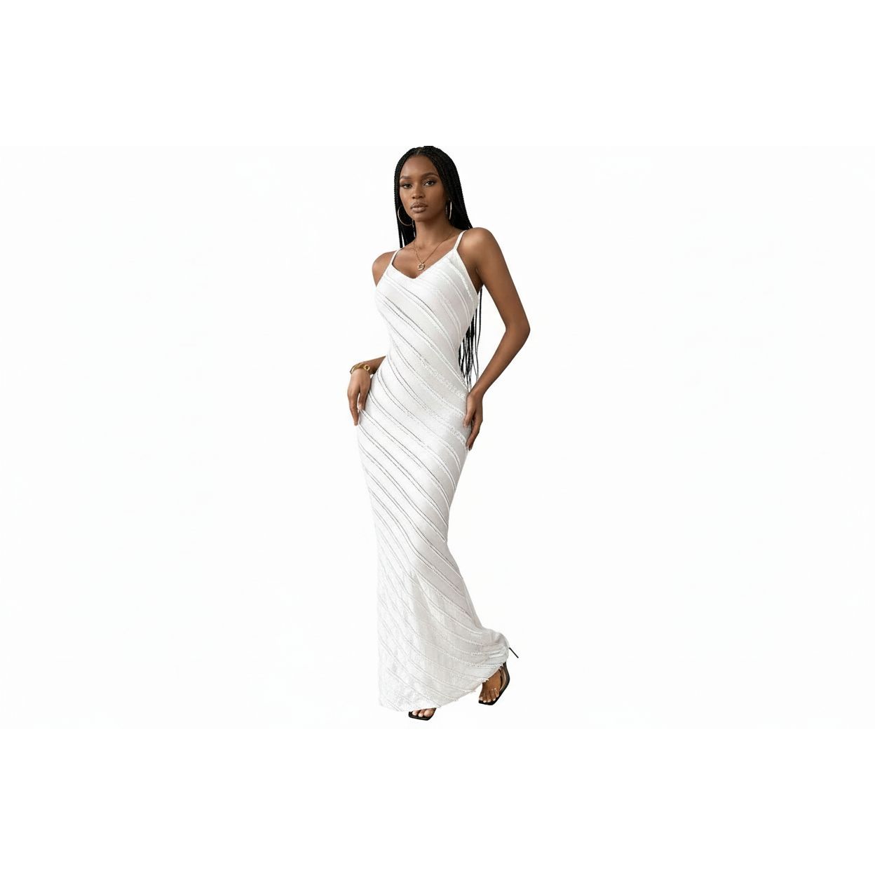 Halter Neck Women's Knitted Mermaid Maxi Dress