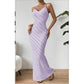 Halter Neck Women's Knitted Mermaid Maxi Dress