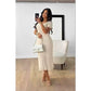 Women's Knit Short Sleeve V-Neck Casual Maxi Dresses