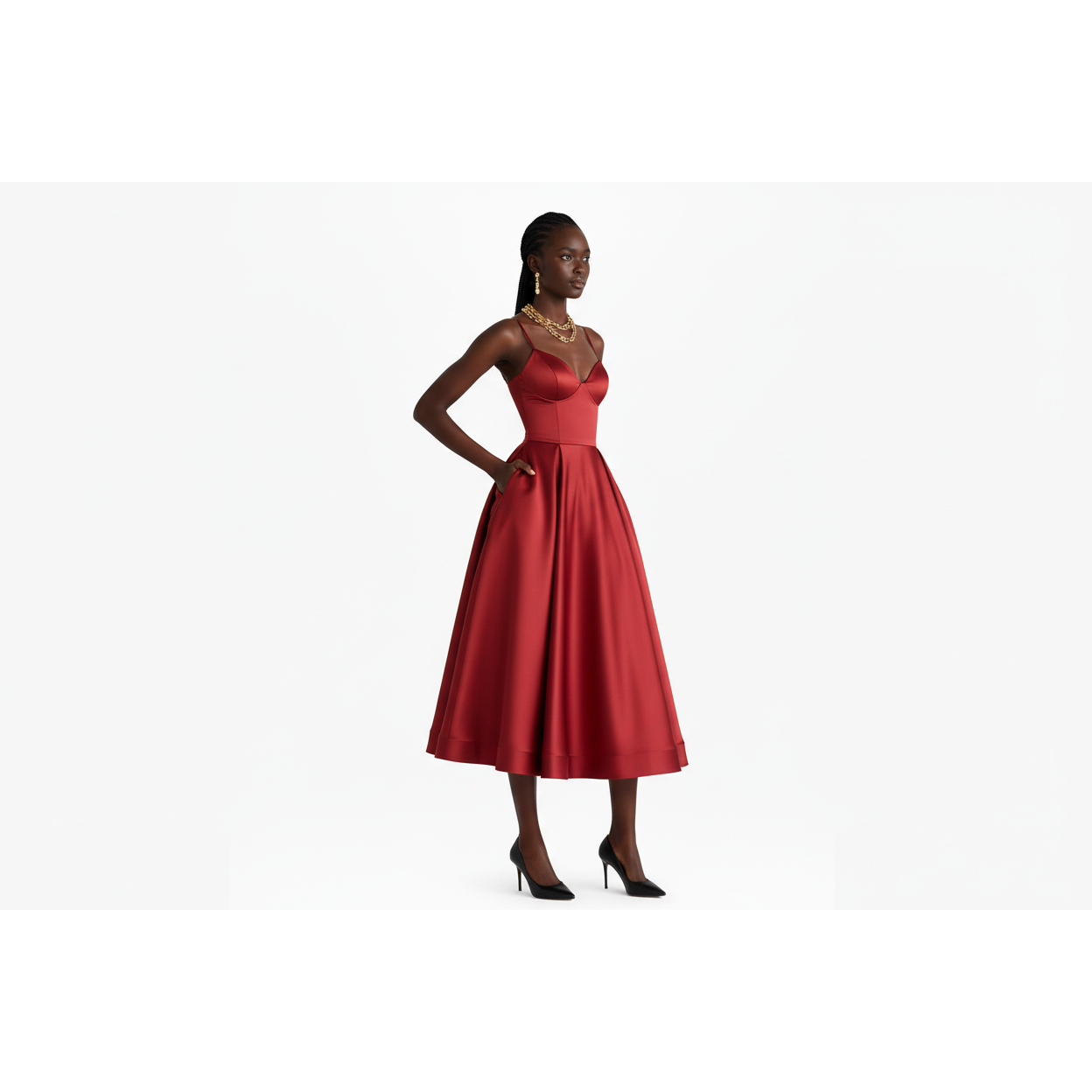 Sweetheart Spaghetti Straps Satin Party Dresses