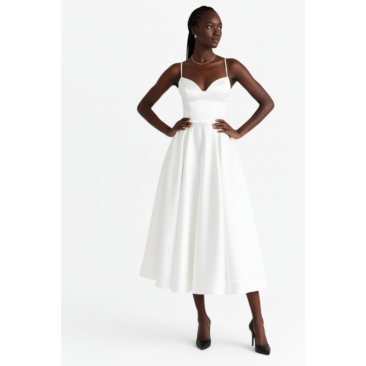 Sweetheart Spaghetti Straps Satin Party Dresses