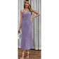 Ribbed Knit Spaghetti Strap Bodycon Slip Maxi Dresses