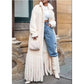 Faux Lamb Fur Tassel Long Winter Warm Overcoat