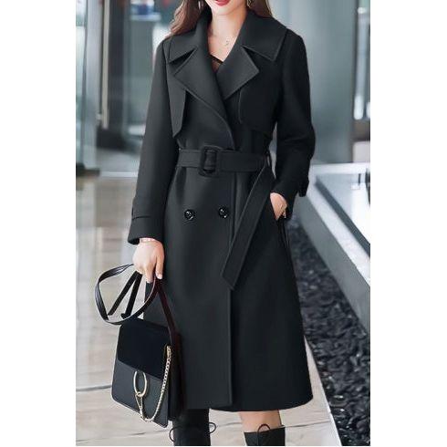 Long Double-Breasted Formal Loose Coat