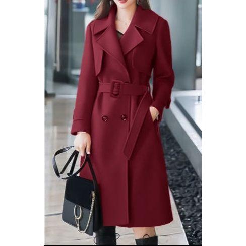 Long Double-Breasted Formal Loose Coat
