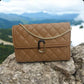Elegant Quilted PU Leather With Chain Strap Mini Handbag