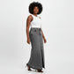 Retro Fringed Long Denim Skirt