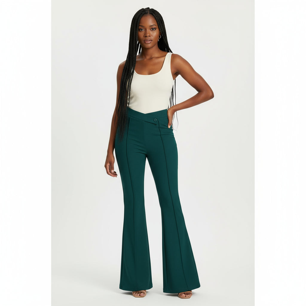 High Waist Flare Leg Pants