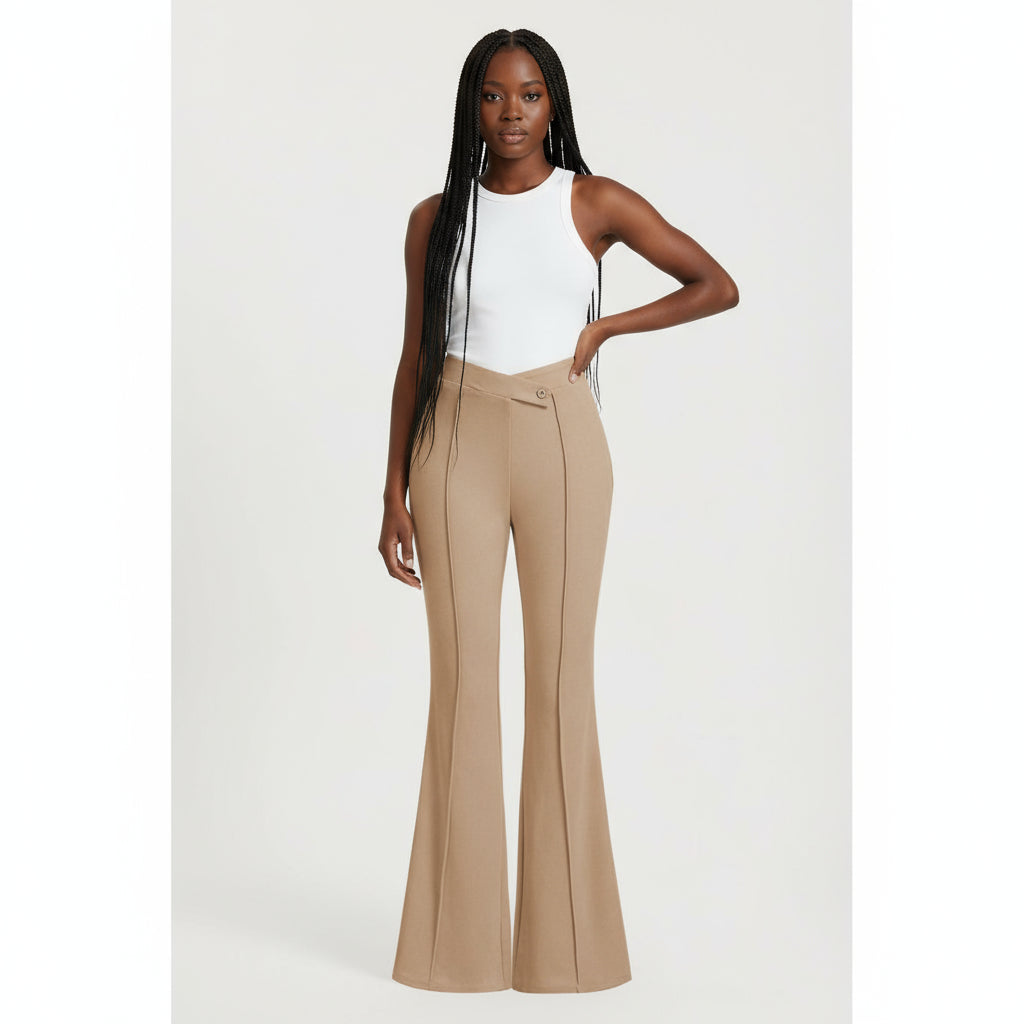 High Waist Flare Leg Pants