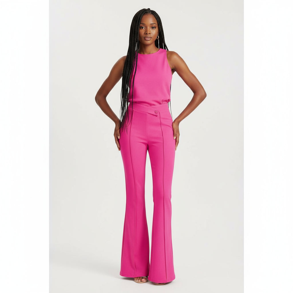 High Waist Flare Leg Pants