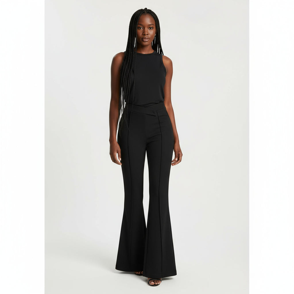High Waist Flare Leg Pants
