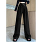 Women's High Waisted Black Suit Pants