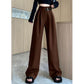Women's High Waisted Black Suit Pants