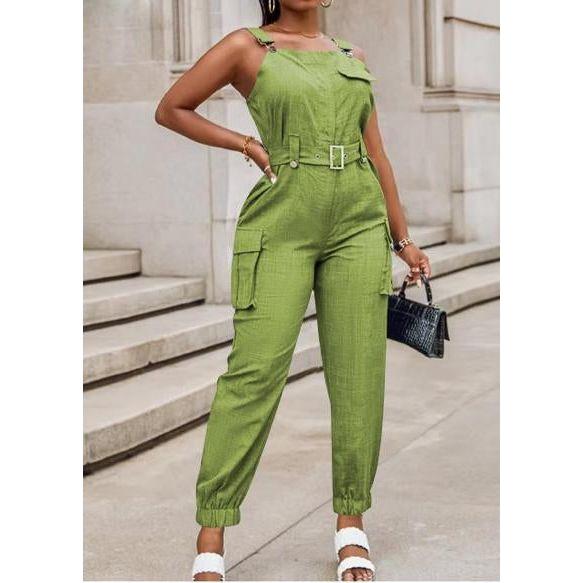 Sling Loose Overalls Long Strap Sleeveless Jumpsuit