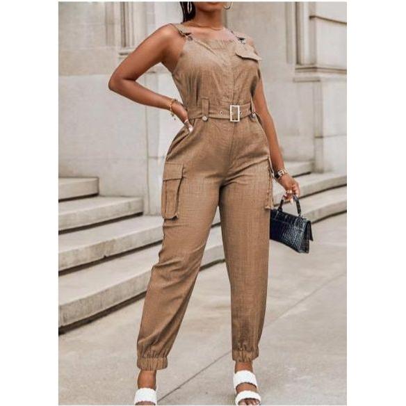Sling Loose Overalls Long Strap Sleeveless Jumpsuit