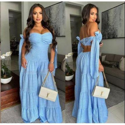 Tie-Up Off Shoulder Summer New Ladies Jumpsuit