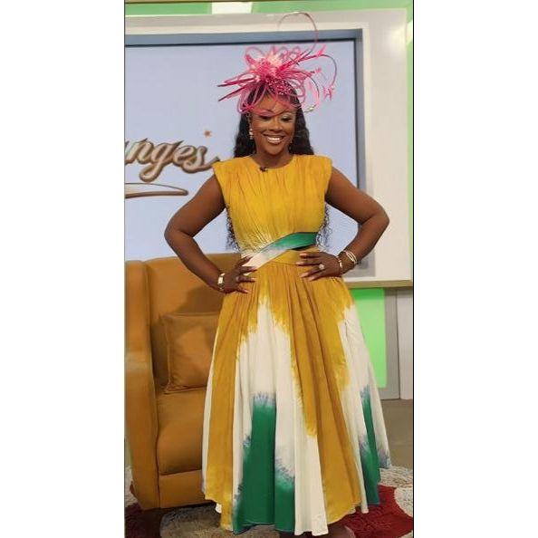 Printed kaftan Multi-Color African Maxi Dress.