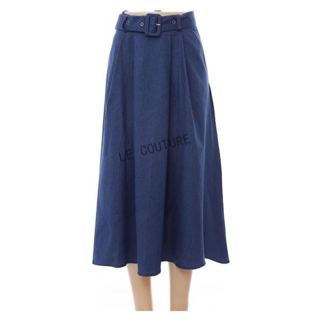 Retro Fringed Denim A-Line Midi Skirt
