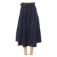 Retro Fringed Denim A-Line Midi Skirt