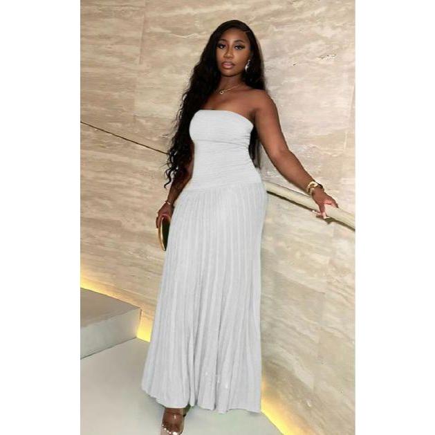 Fashionable Cold Shoulder Loose Maxi Dress