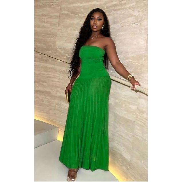 Fashionable Cold Shoulder Loose Maxi Dress