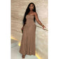 Fashionable Cold Shoulder Loose Maxi Dress