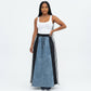 High Street Patchwork Jeans Sexy Club Skirt