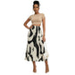 Allover Print Elastic Waist Skirt Maxi Women Outfit