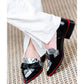 Pointed-toe Chunky Loafer Animal Print Formal Shoes
