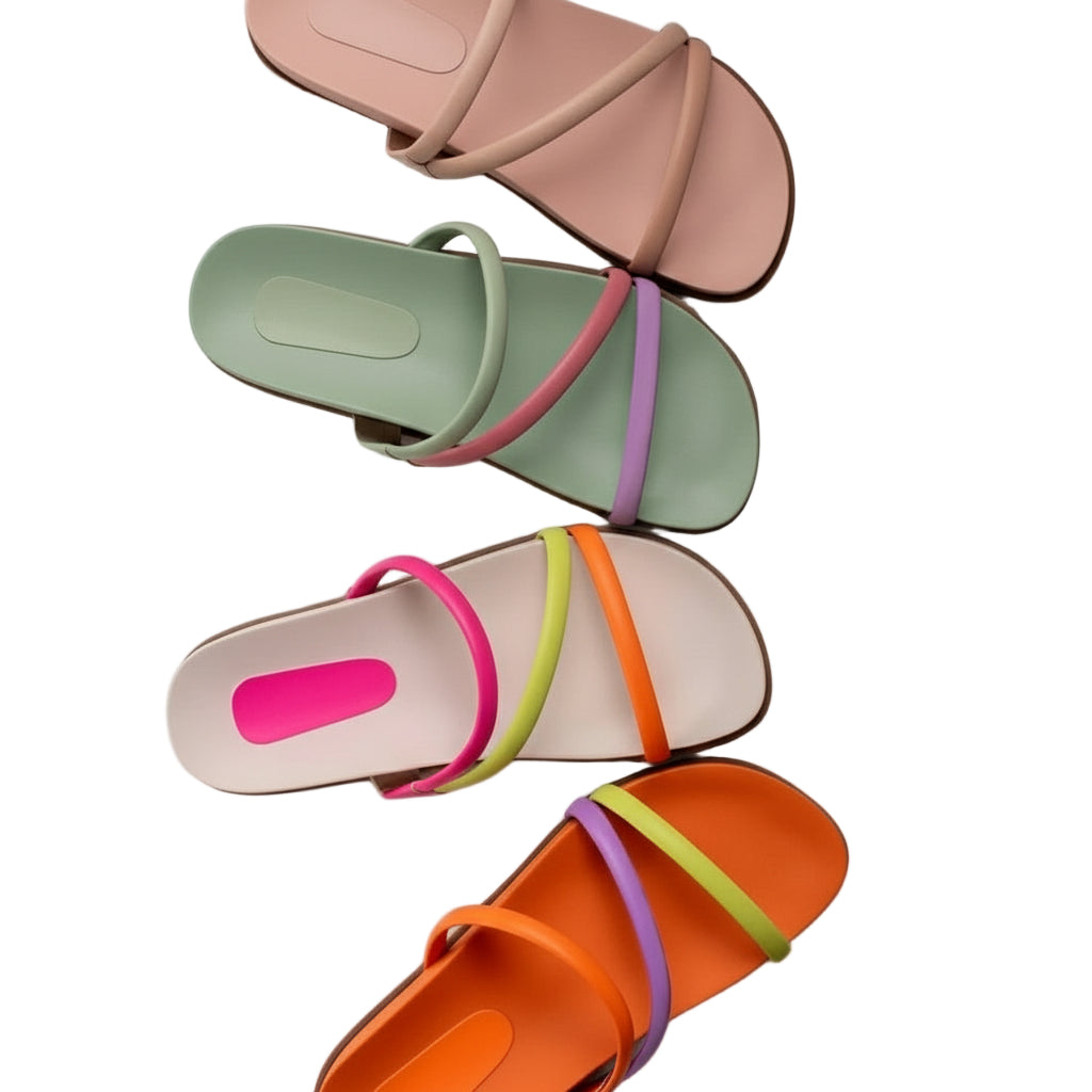 Open Toe Flip Flops Flat Beach Sandals