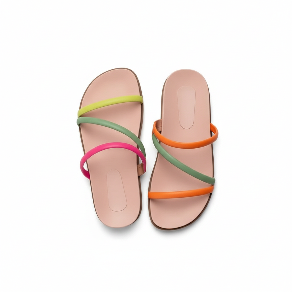 Open Toe Flip Flops Flat Beach Sandals